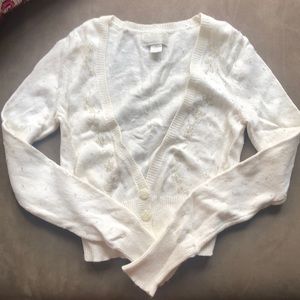 Embellished cream cardigan